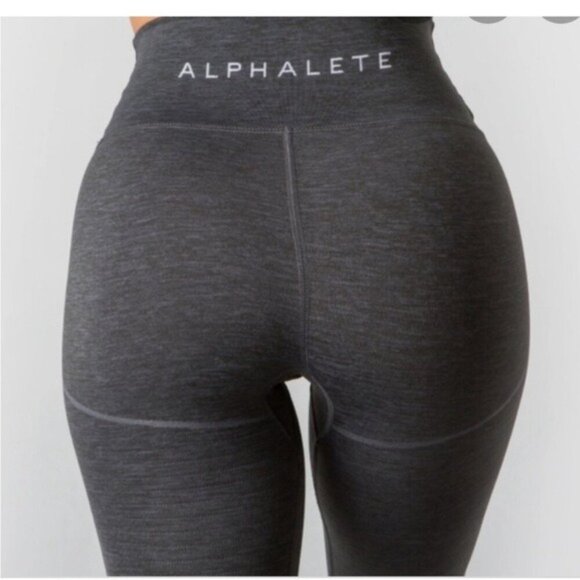 Alphalete R6 Revival Leggings. Small. Charcoal Gray - Picture 2 of 12